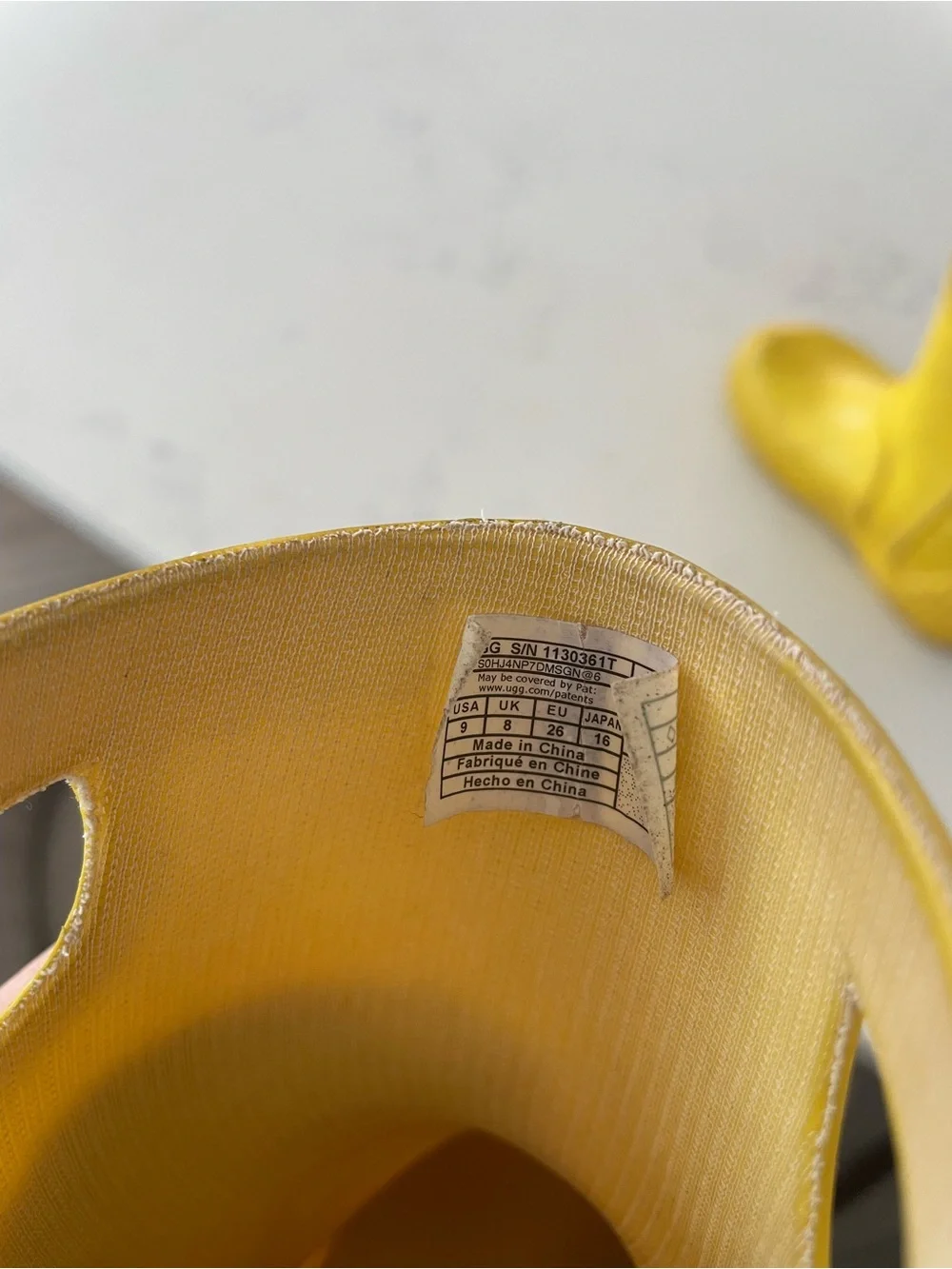 UGG bright yellow